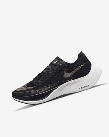 Nike ZoomX Vaporfly Next% 2 Negros Metal Dorados Blancos | MX 5025